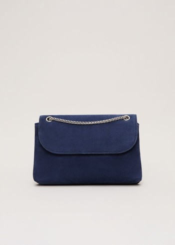 Phase Eight Navy Suede Bags Navy Canada | ZEMVRN-479